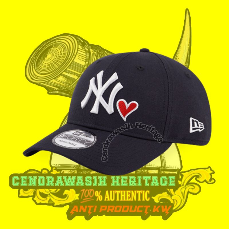 New Era 9Forty Cap New York Yankees Heart Essential Navy 100% Authentic