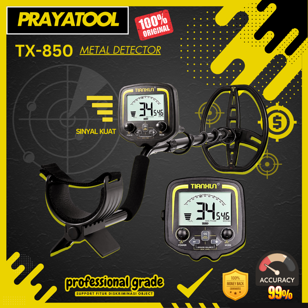 ORIGINAL TIANXUN METAL DETECTOR TX850 UNDERGROUND ALAT PENCARI EMAS TX-850 LOGAM TIANXUN