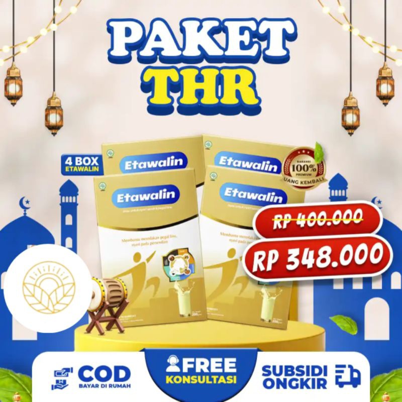 

Susu ETAWALIN Original - Mengobati Asam Urat Rematik Syaraf Kejepit Nyeri Sendi 4 BOX