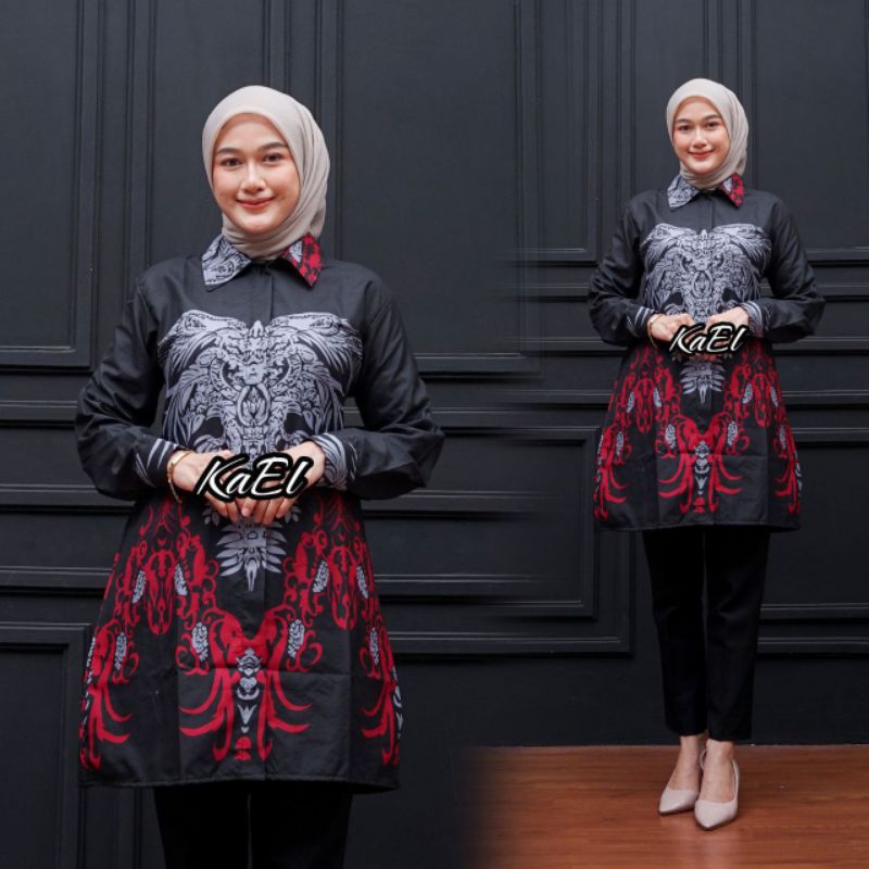 Batik Seragam Kerja Model Tunik Kekinian