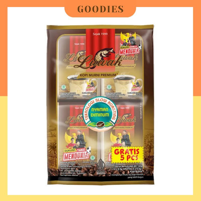 

Luwak Kopi Bubuk Murni Premium Isi 10 + 5 x 6.5 g