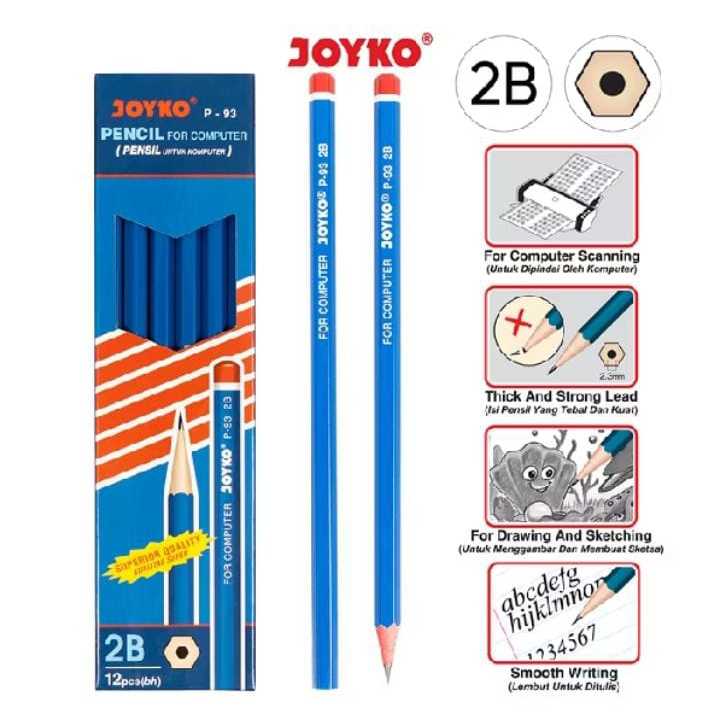 

Pencil Pensil Joyko P-93 2B isi 12 Biji