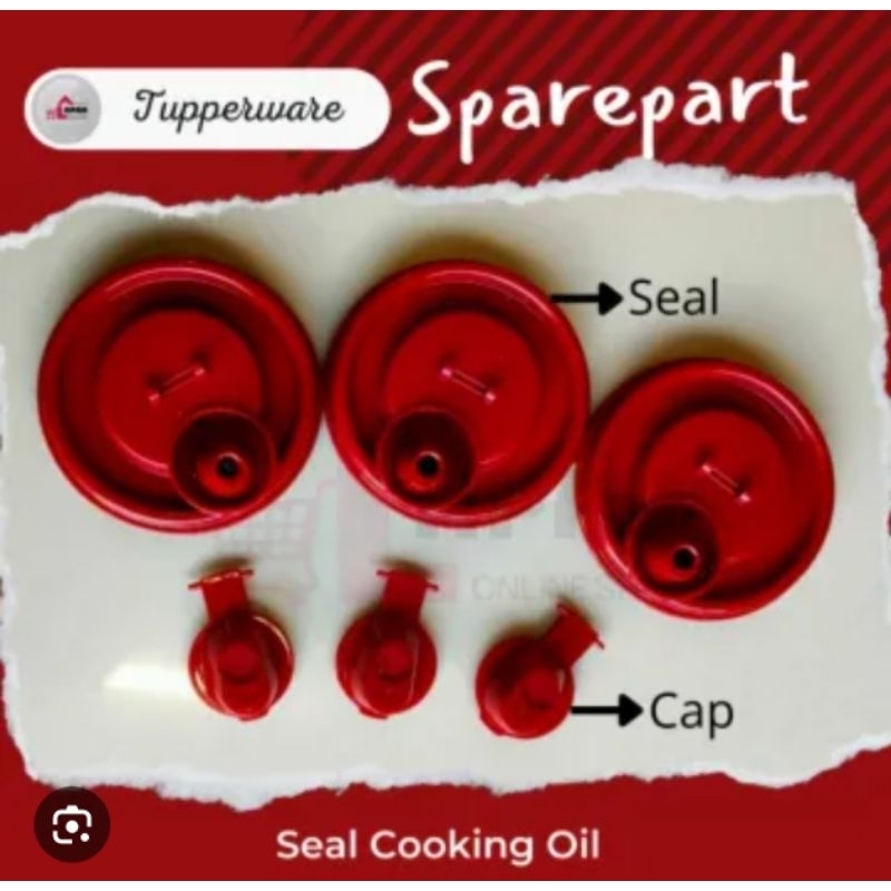 Tupperware Tutup/ Seal Cooking Oil Lama Lengkap Dengan Cup (1)