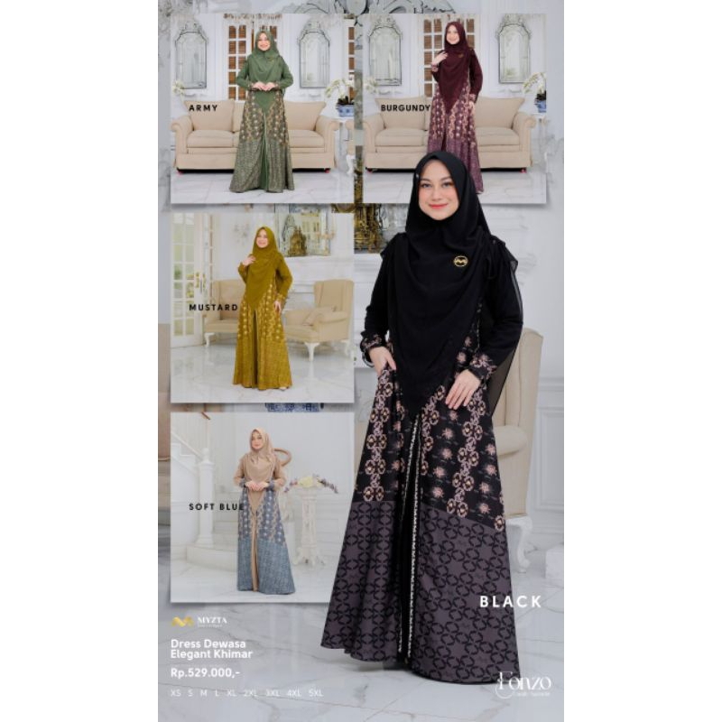 FONZO Myzta family sarimbit luxury dress ready stok