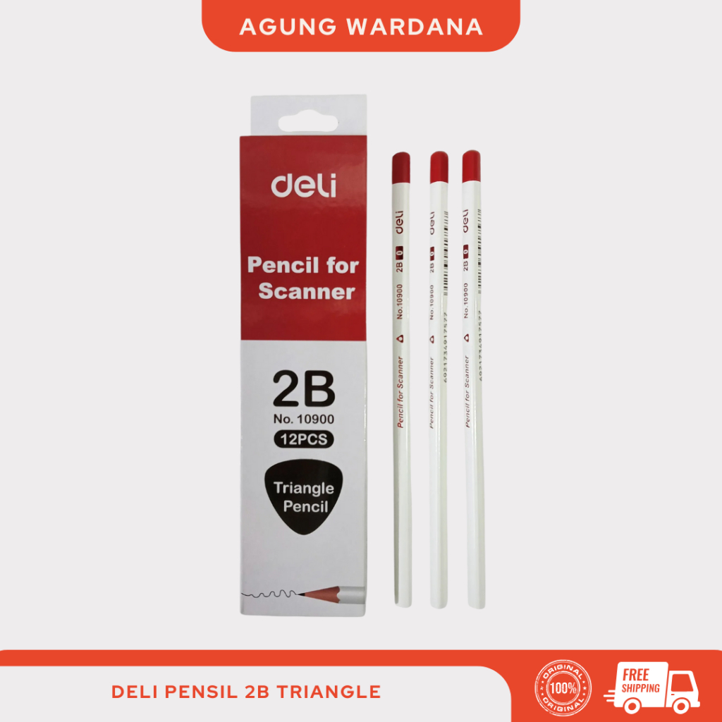 

Deli Pensil 2B Triangle Pencil for Scanner