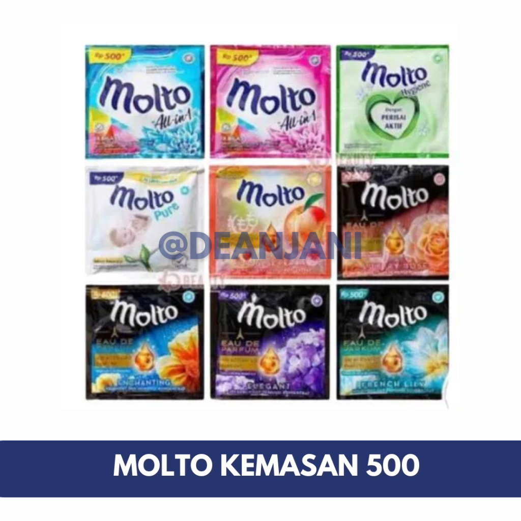 Molto Pewangi Pakaian Renceng Isi 12 / Molto Sachet Kemasan (Rp.500/pcs)