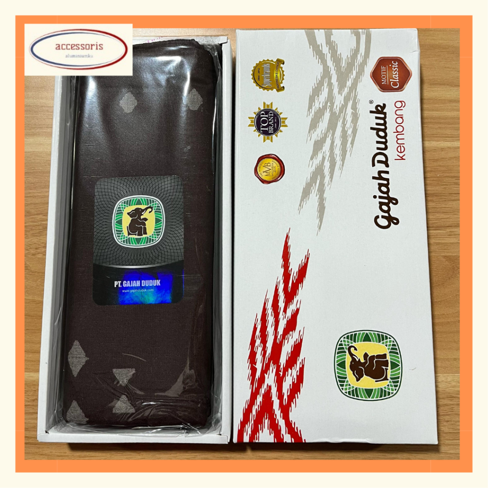 Hampers/ Parsel Idul Fitri Lebaran/ Pria Paket sarung GAJAH DUDUK+Sajadah Tasbih Box Tebal dan Premi