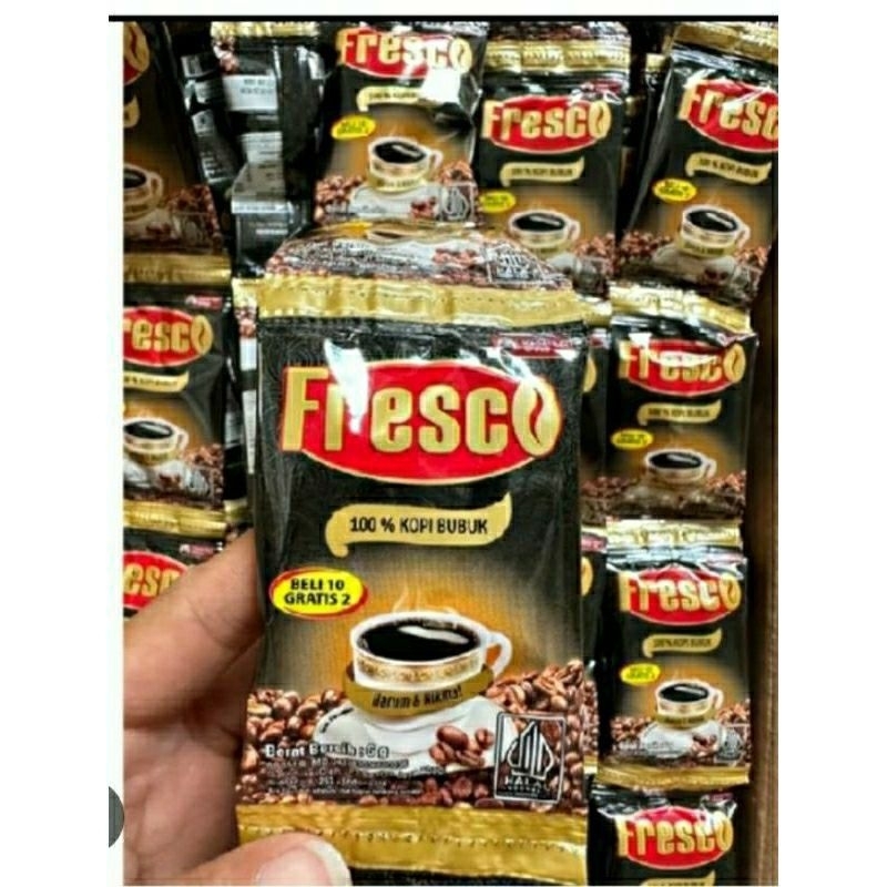 

12 Sachet - kopi Fresco Mini Kopi Bubuk 100% Kemasan Mini 6gr x 12pcs