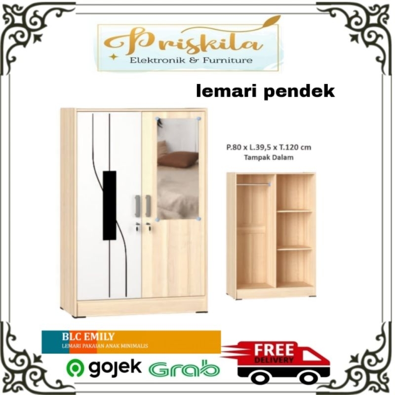 Lemari anak gstar / lemari pakaian pendek gstar/ lemari baju BLC EMILY / lemari pakaian 2 pintu / FU