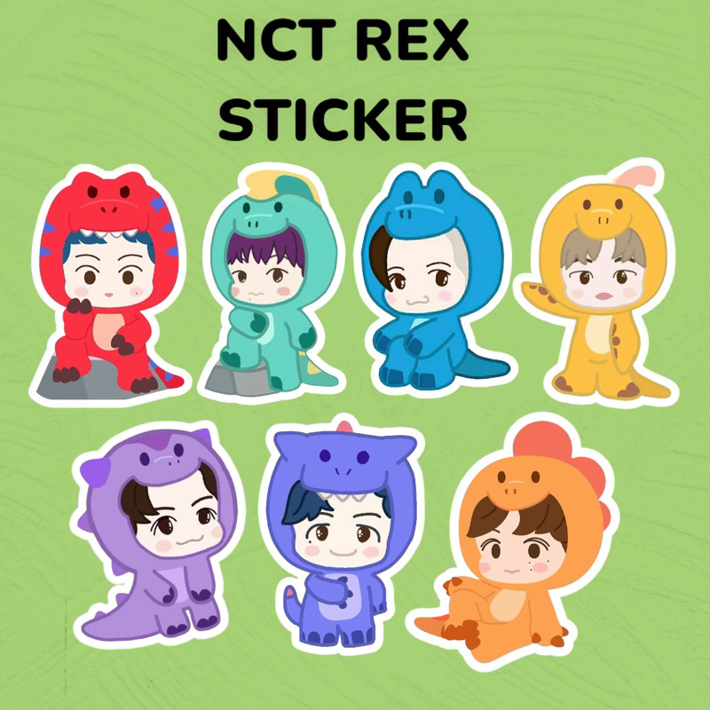 Stiker NCT REX Dino Abc  ( Sudah Cutting ) Anti Air / Stiker Nct Dream Haechan Jaemin Renjun Mark Ji