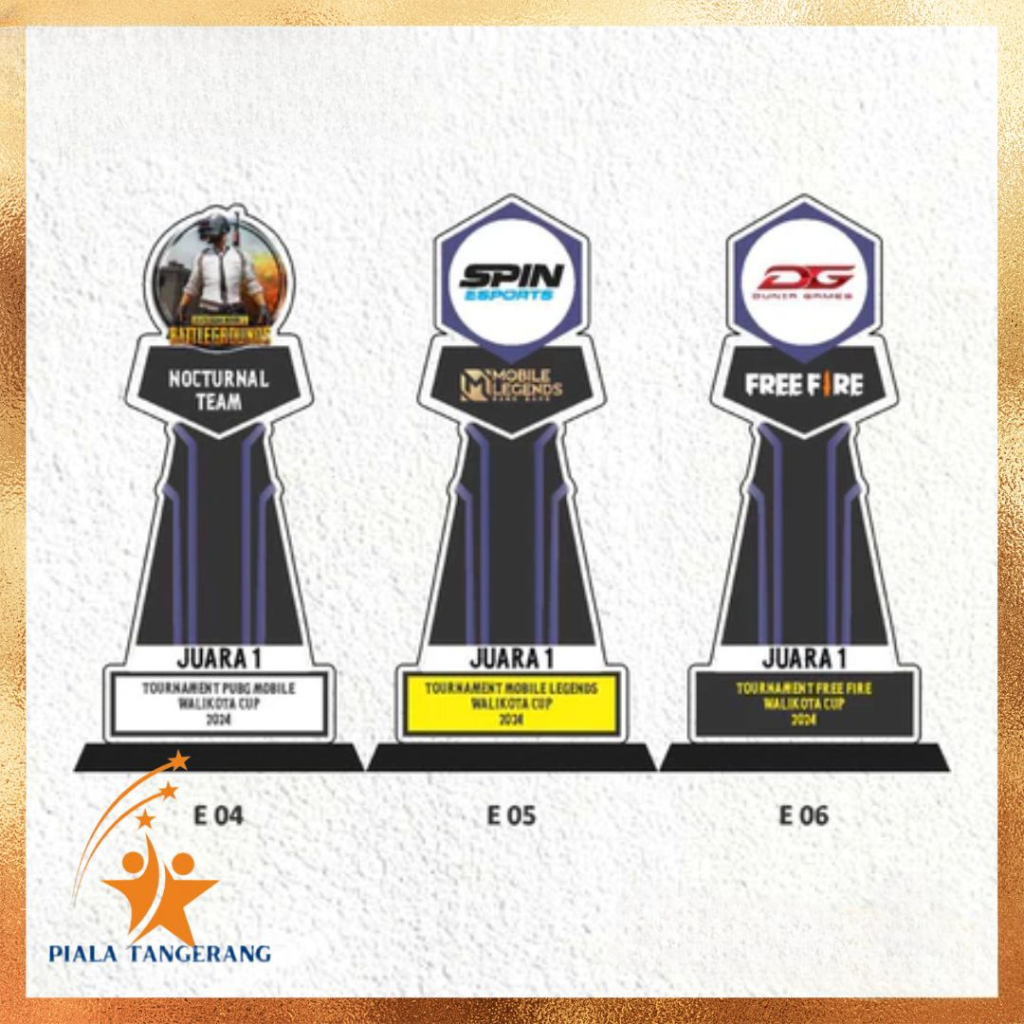 Plakat E Sport Piala E sport Akrilik Piala Pubg Piala Mobile Legend Piala Free Fire Akrilik