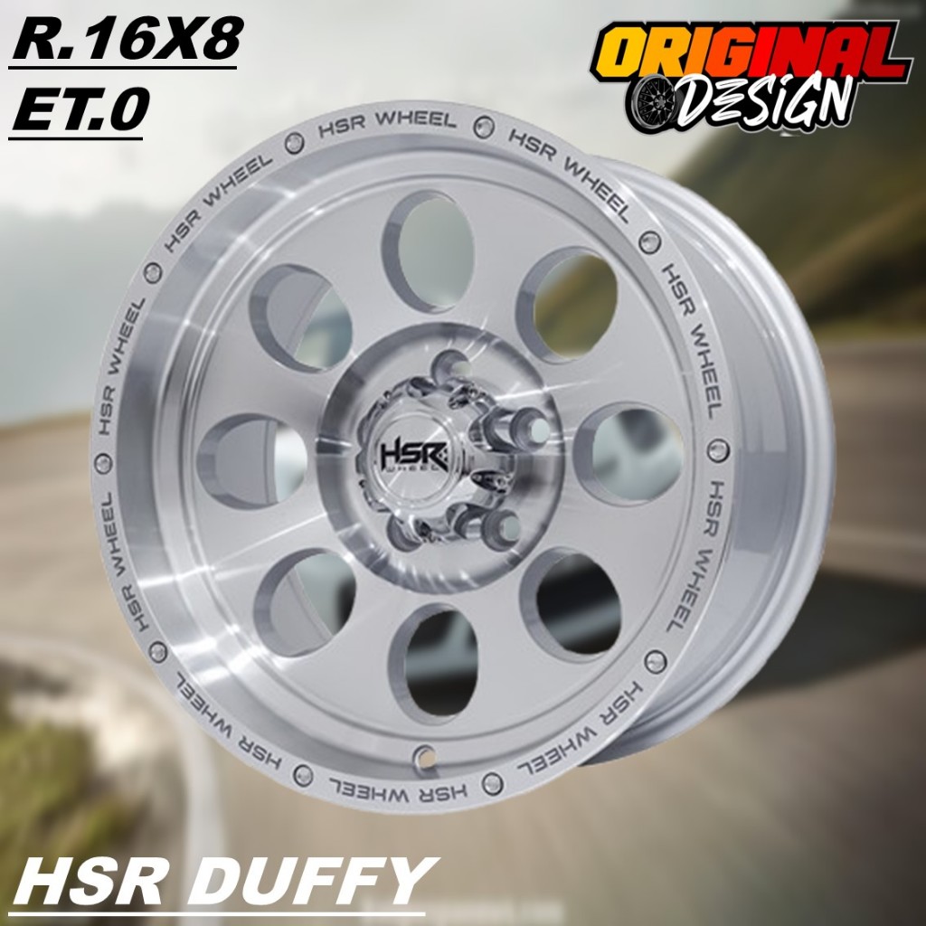 HSR DUFFY R16 velg mobil rush, terios, innova, dll ring 16 pcd 5x114,3 silver