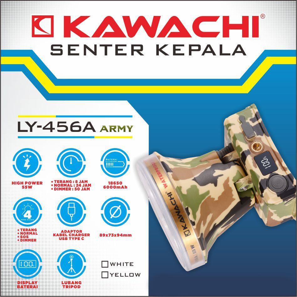 KAWACHI | SENTER KEPALA LY-456A | Senter Kepala | Lampu Outdoor | Lampu Emergency | Lampu Darurat