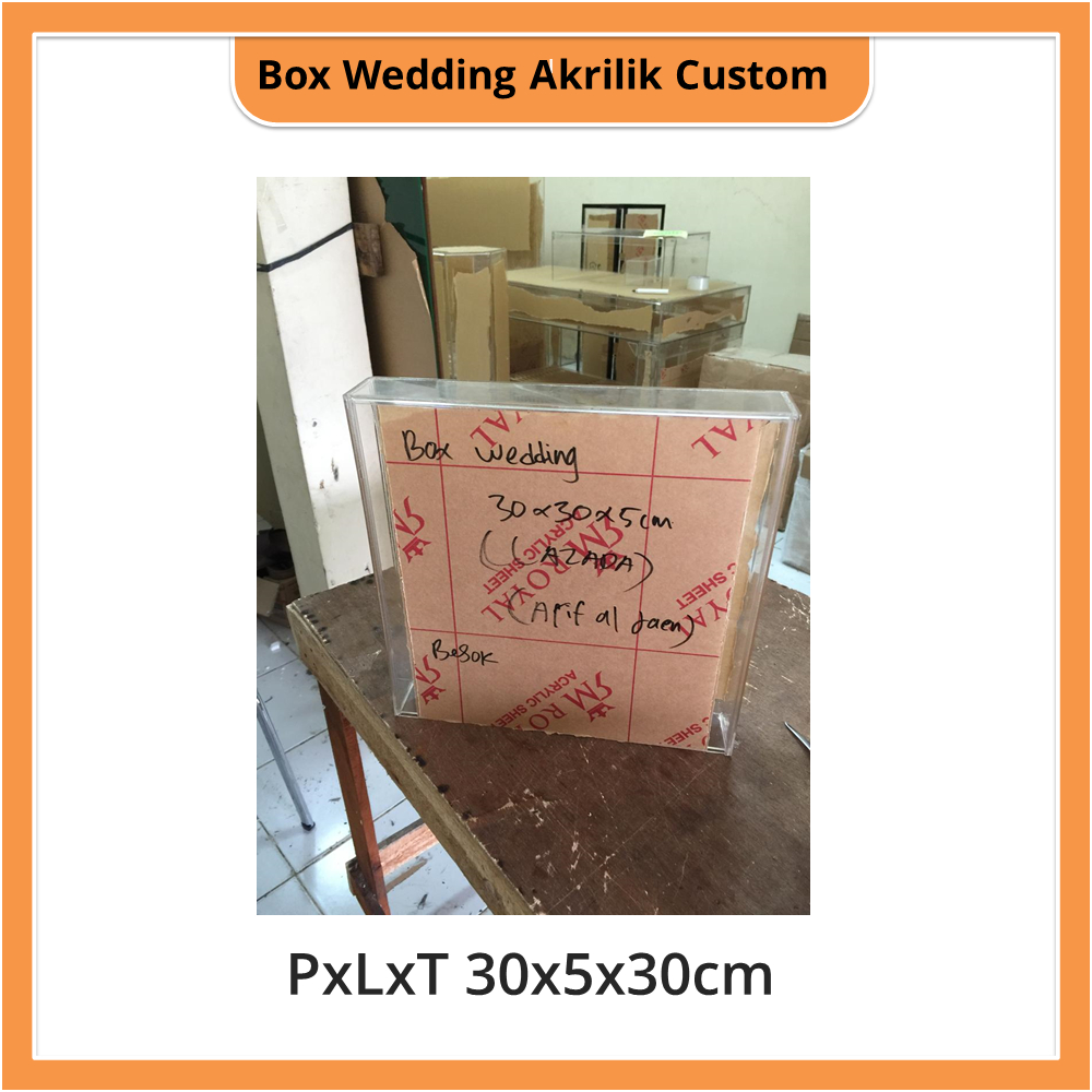 

Box Wedding Akrilik Custom PxT 30x5x30cm