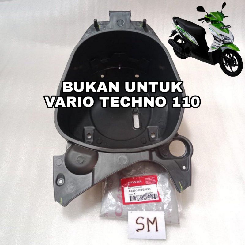 BUKAN TECHNO box bagasi jok luggage Vario 110 CW lama karbu 81250-KVB-930 asli original Honda HGP AH