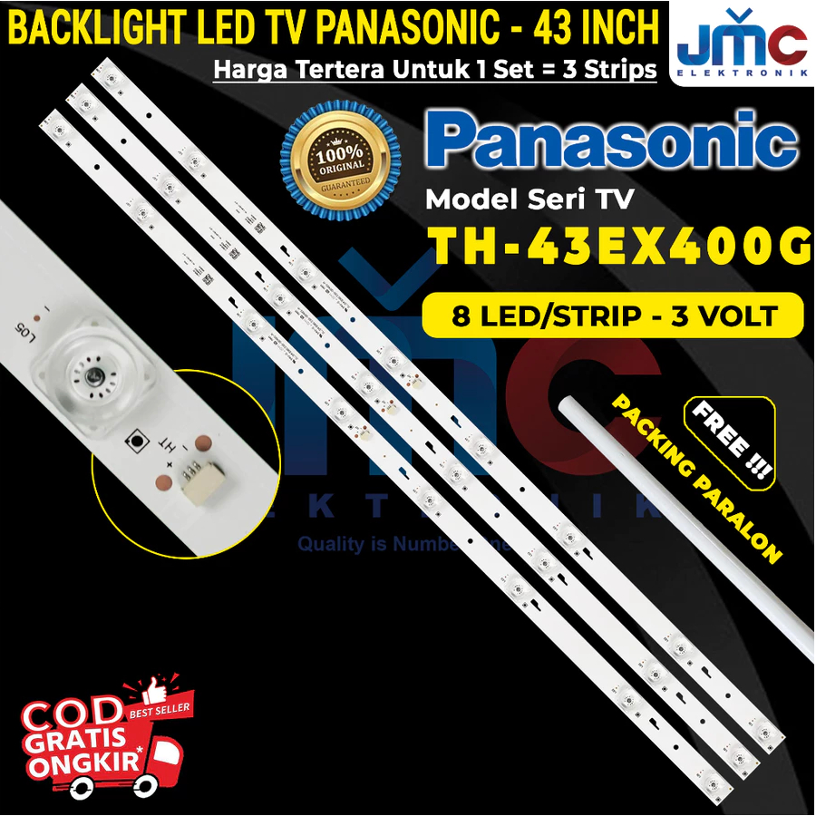BACKLIGHT TV LED PANASONIC 43 INCH TH-43EX400G TH43EX400G 43EX400G 43EX400 LAMPU BL 43 IN