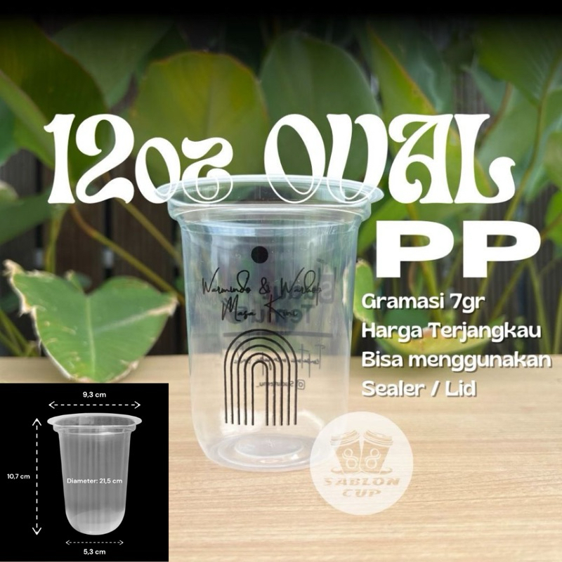 SABLON Cup PP Ovall STARINDO (12oz oval PP)