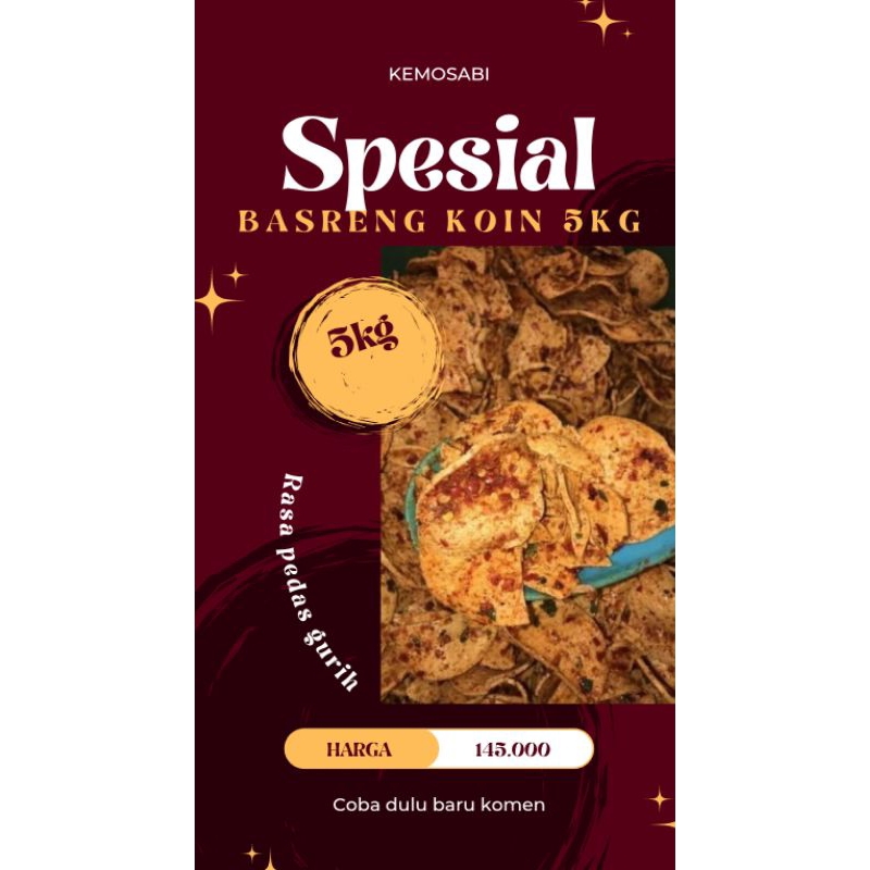 

5KG BASRENG KOIN PEDAS KWALITAS PREMIUM UNTUK PARA UMKM YANG DIJAMIN BIKIN BANJIR CUAN. COBA DULU BARU KOMEN