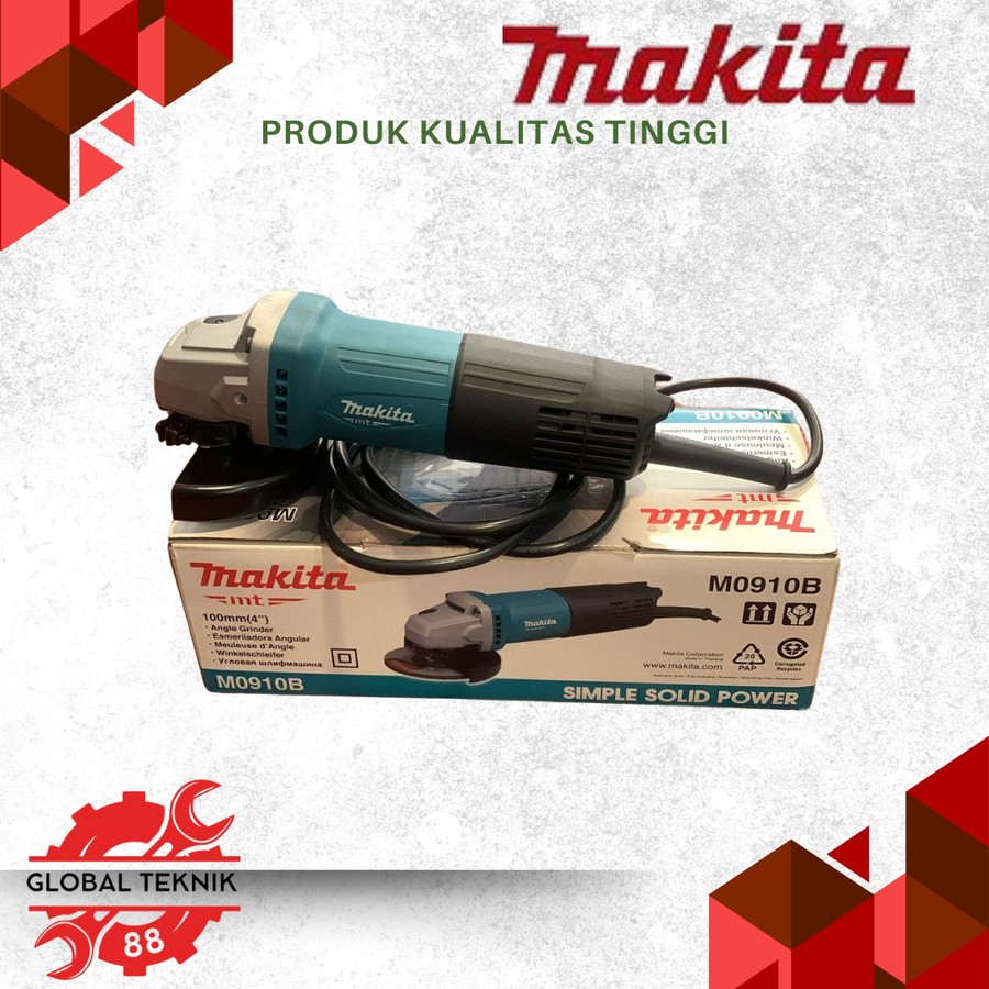 Makita M0910B Grinder 4 Inch M0910 B gurinda tangan 4" M 0910B