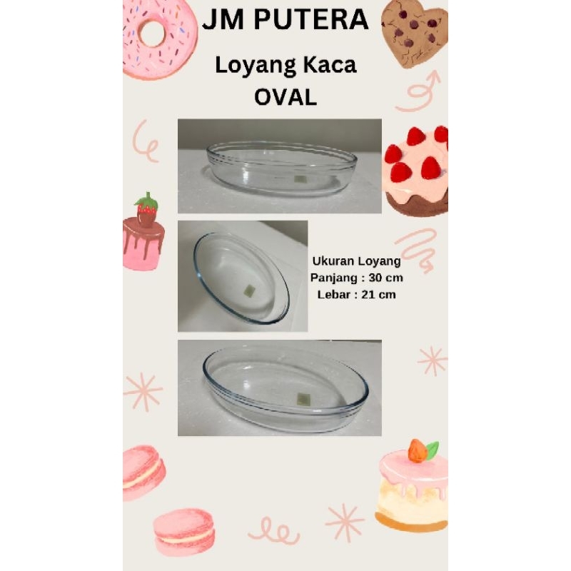 Baskom Oval Bahan Pyrex