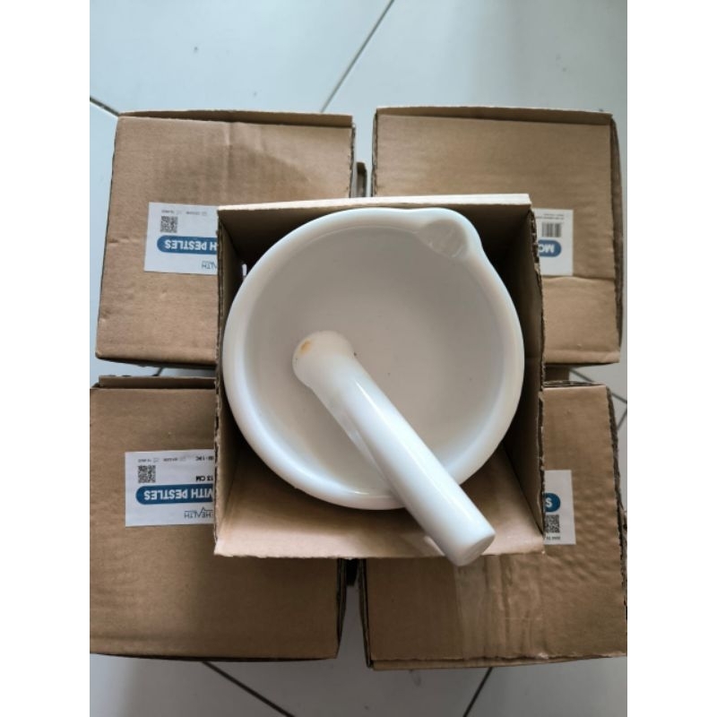 Mortir + Stemper / Mortar / Alat penumbuk Obat