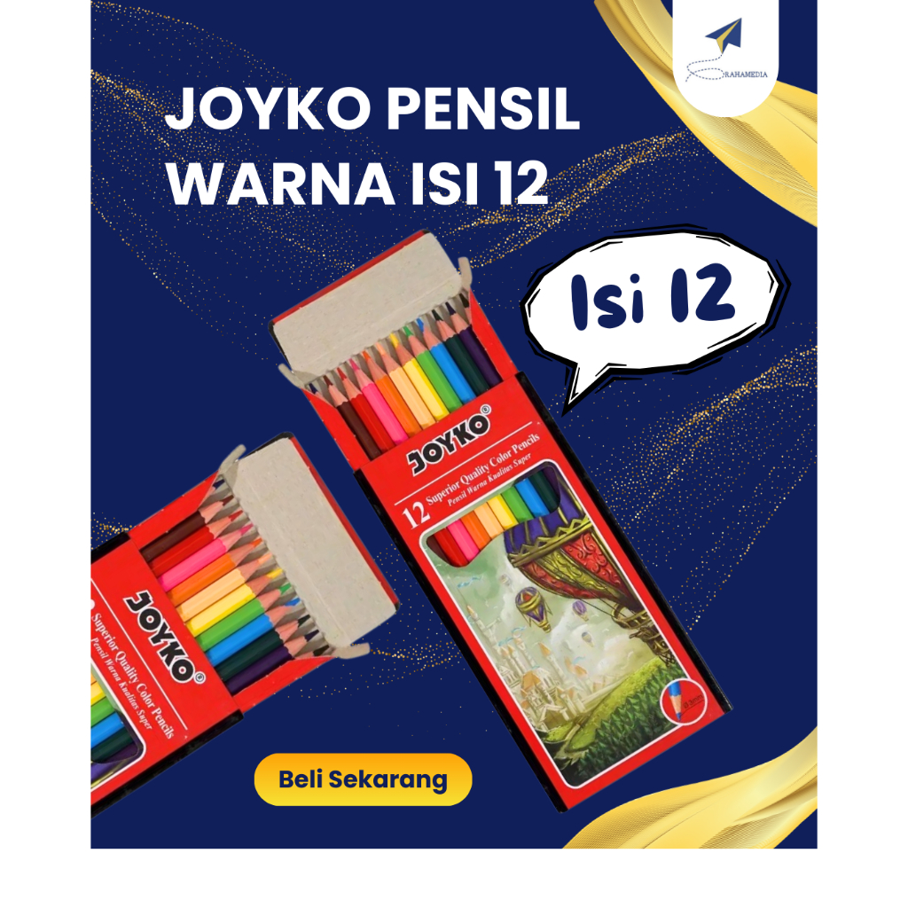 

Joyko Pensil Warna Isi 12 CP-100 | Color Pencils 12 warna Original dan murah