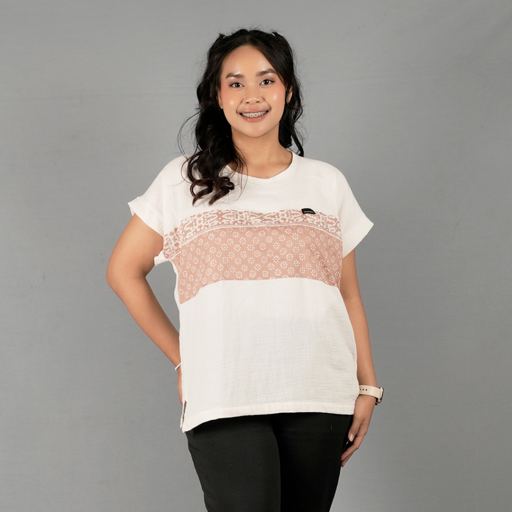 Hamzah Batik - Blus Batik Kombinasi Garutan