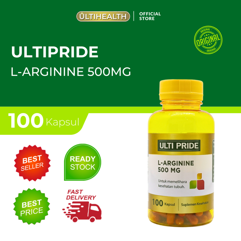 ULTI PRIDE L-ARGININE 500mg ISI 100 KAPSUL - SUPLEMEN KESEHATAN