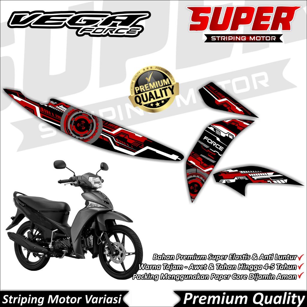 Stiker Vega Force Anti Luntur keren Striping Vega Force Striping Yamaha Vega Force Hitech