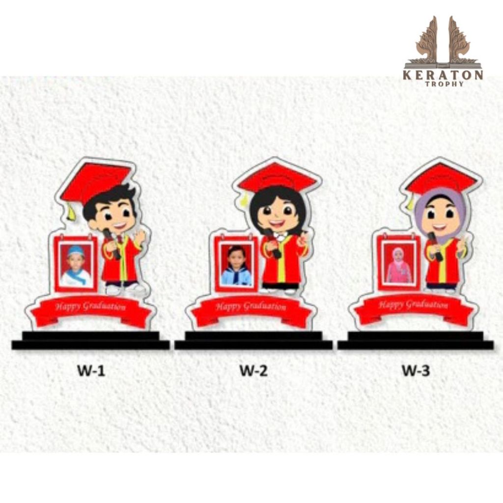 Piala Wisuda Akrilik Bingkai Foto Piala Wisuda Anak Akrilik Plakat Wisuda Anak Akrilik Custom