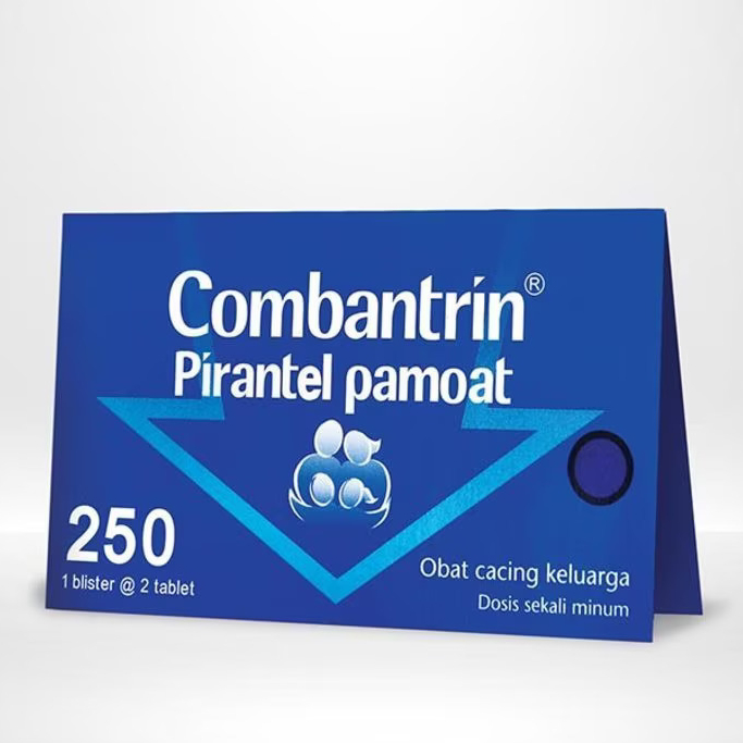 Combantrin 250mg Strip 2's Tablet - Pyrantel Pamoate / Obat Cacing