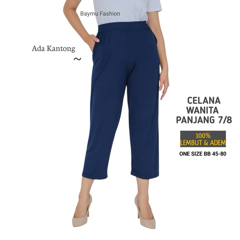 CELANA WANITA SEHARI-HARI CELANA SANTAI JUMBO BIGSIZE / CELAMIS CELANA DALAMAN GAMIS CELANA WANITA M