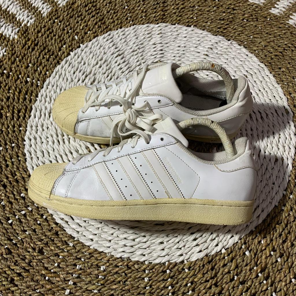 Second Branded Sepatu Adidas Superstar Kulit Putih Size 40/25cm casual