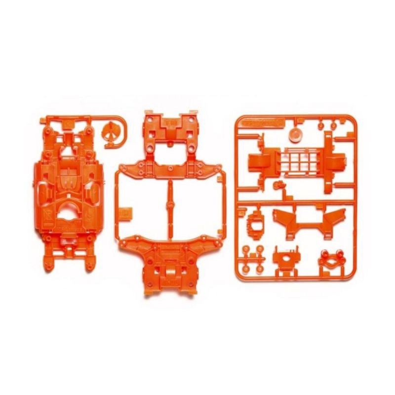 TAMIYA 95682 MS CHASSIS SET [ FLUORESCENT ORANGE ] MINI 4WD STATION