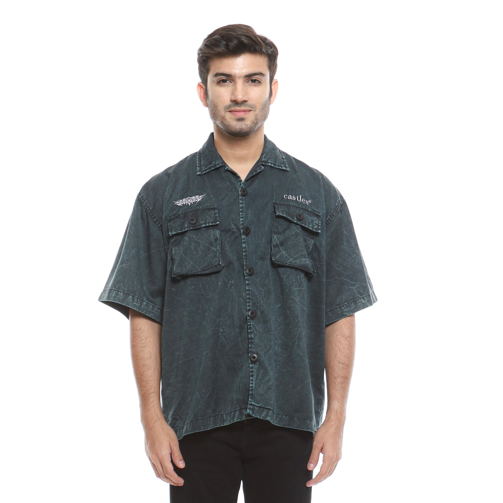 Castles.id Workshirt Oversize Kemeja Workwear Bordir Wash Series