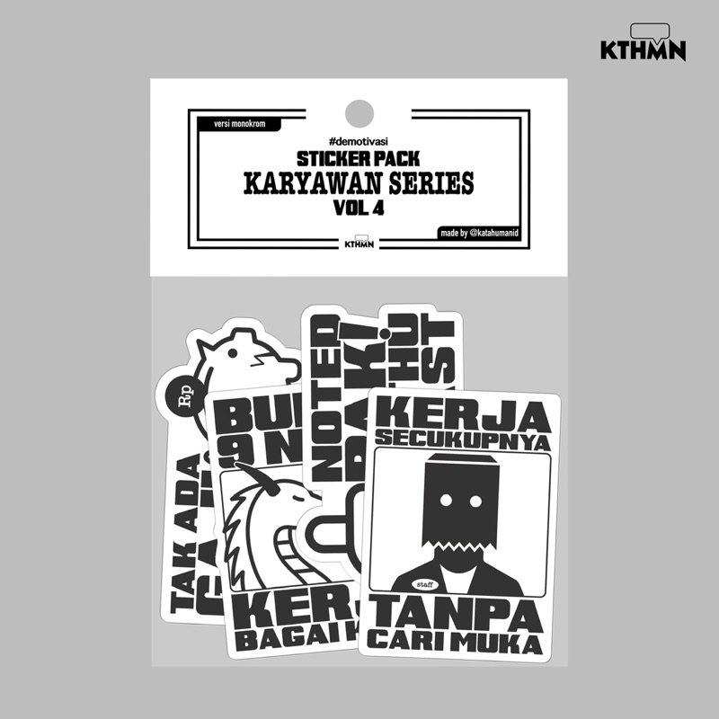 

Karyawan Series Vol. 4 (Versi Monokrom) - Sticker Pack | SP - 073