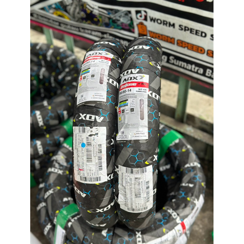 BAN ADX POLJOSE SOFT COMPOUND 90/80-14 ADX TUBBLESS ROAD RACE BEAT SCOOPY VARIO NMAX AEROX MIO SPORT