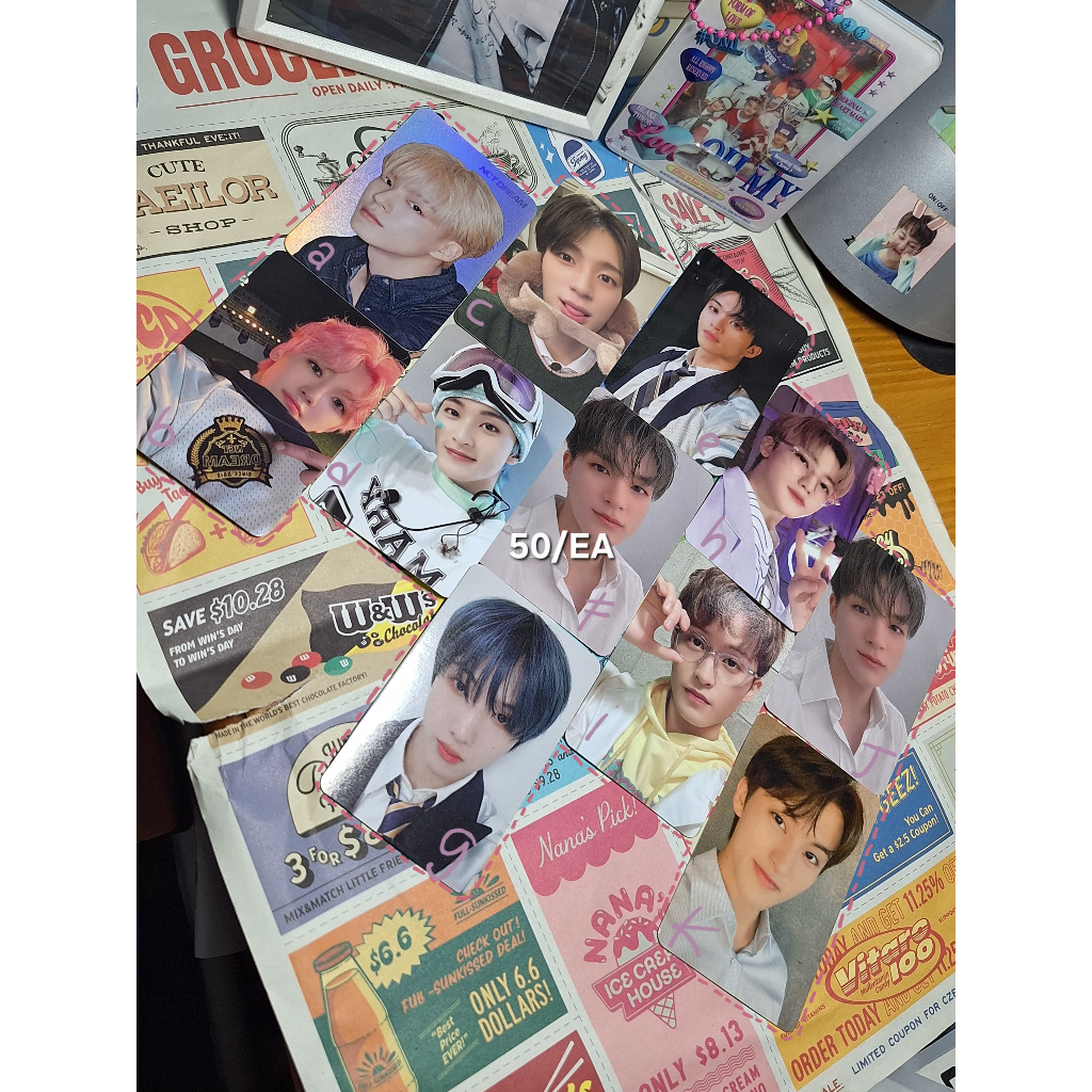 wts || want to sell photocard pc ina  * jeno holo we boom * jaemin, mark, jisung 7 dream qr ver istj