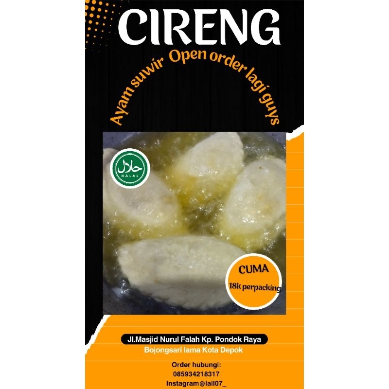 

Cireng isi ayam suwir
