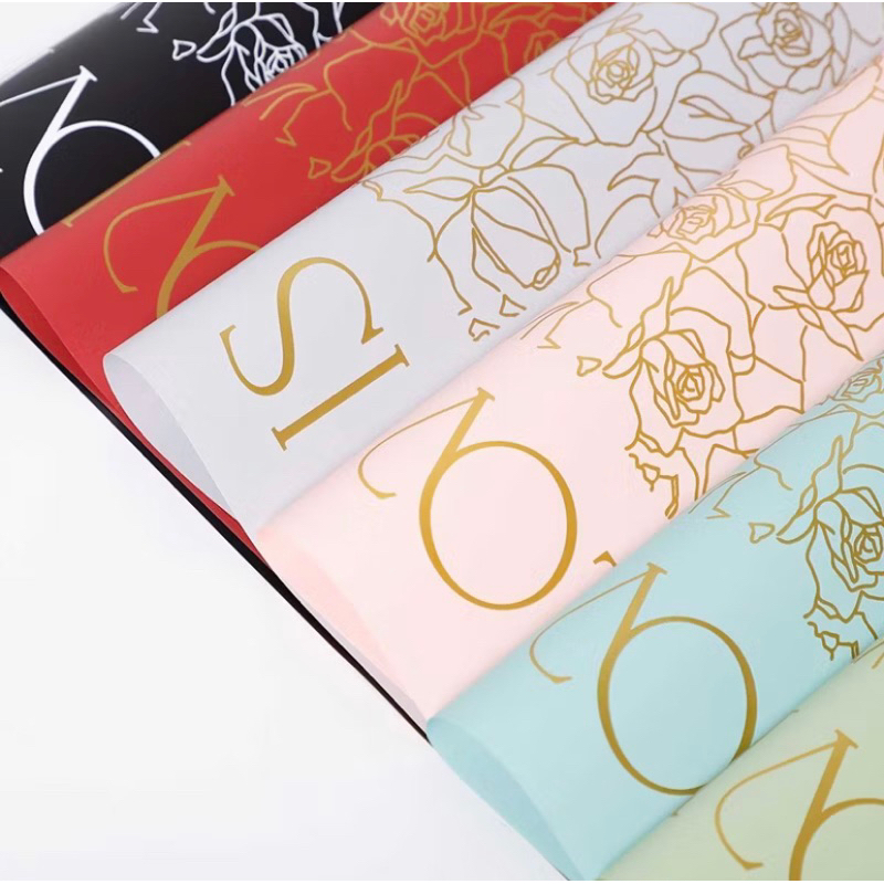 

KB039 Flower Wrapping Paper Valantine Kertas Buket Bunga Cellophane Valantine Kertas Kado Bouquet GQM
