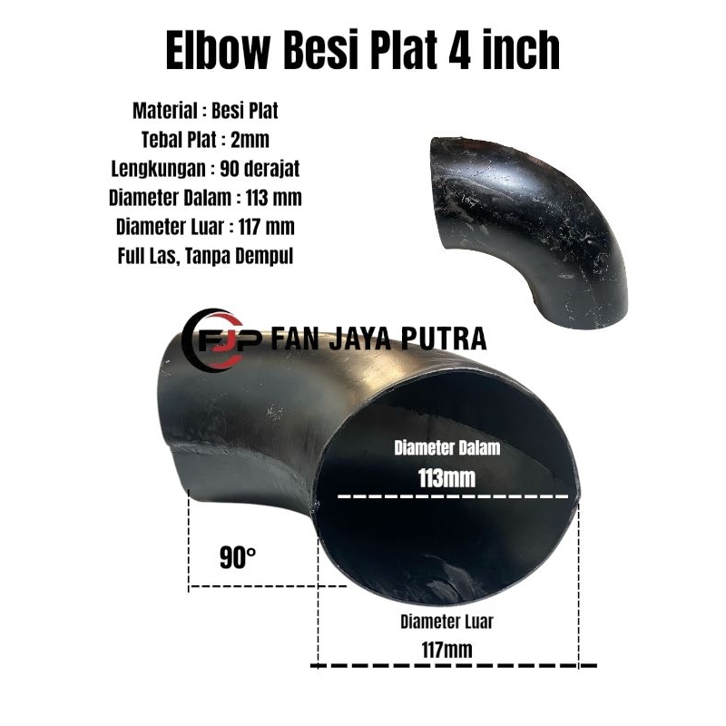 Elbow besi pipa 4 inch | Elbow Kneei tikungan besi pipa 4 inch