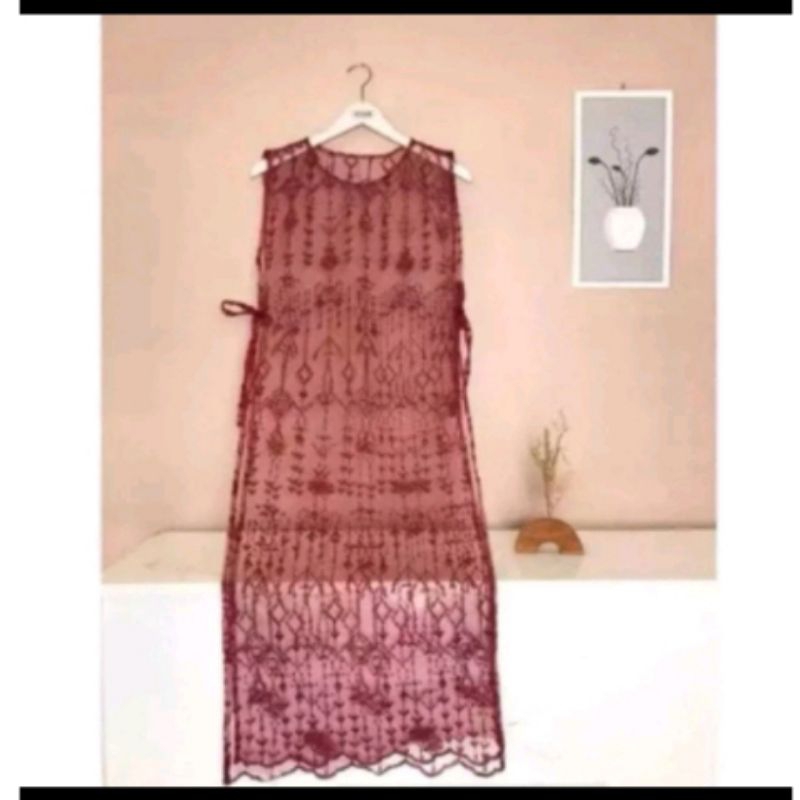 OUTER BROKAT LONG VEST CARDIGAN LONG VEST