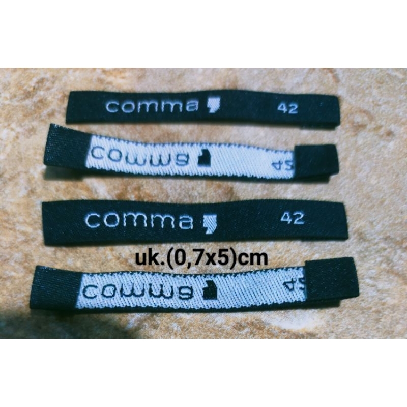 

label merek brand merek label (main size) label tag comma u/ pakaian