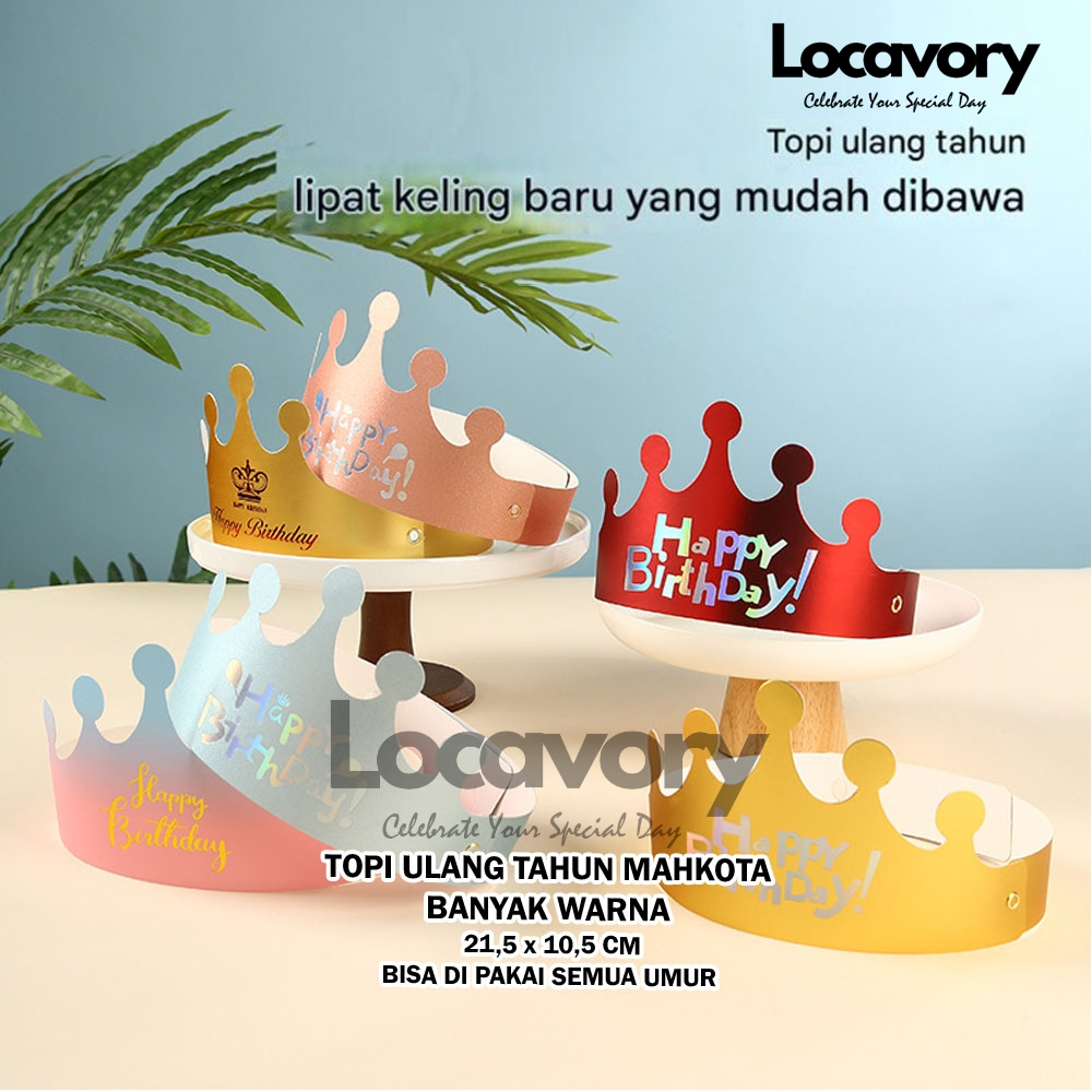 LC Topi Ulang Tahun Mahkota / Topi Mahkota / Topi Mahkota Ulang Tahun