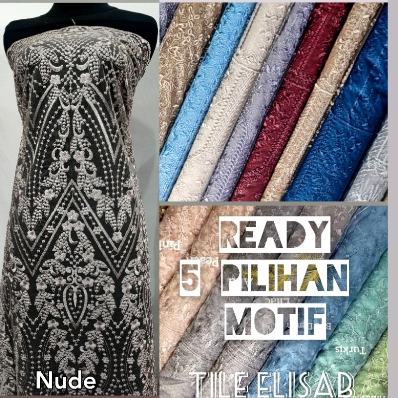 Kain Brokat Tile Akar Bordir Sapto Bahan Kebaya Brokat Tile Etnik
