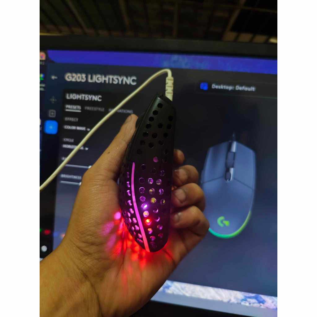 Logitech G203 Lightsync Mod casing