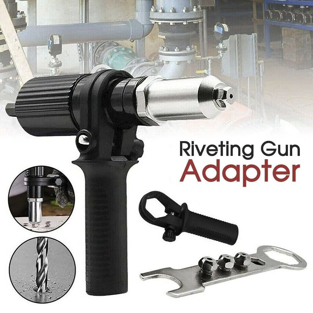 Rivet Adapter BODY BESI Adapter Ripet Mesin Bor Cordless PREMIUM Tang Rivet Gun Body Metal