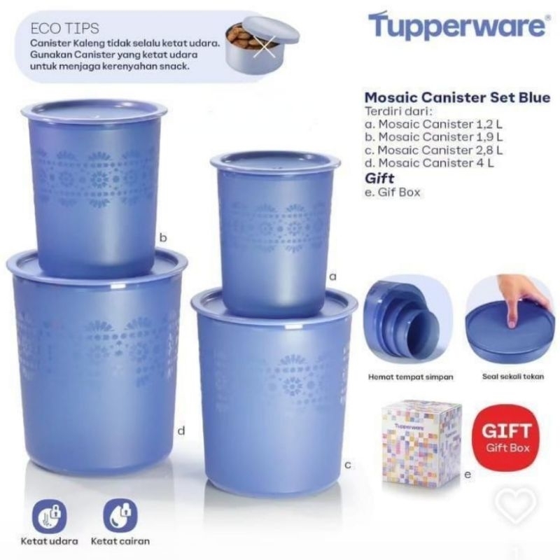 Mosaic Canister Set Tupperware