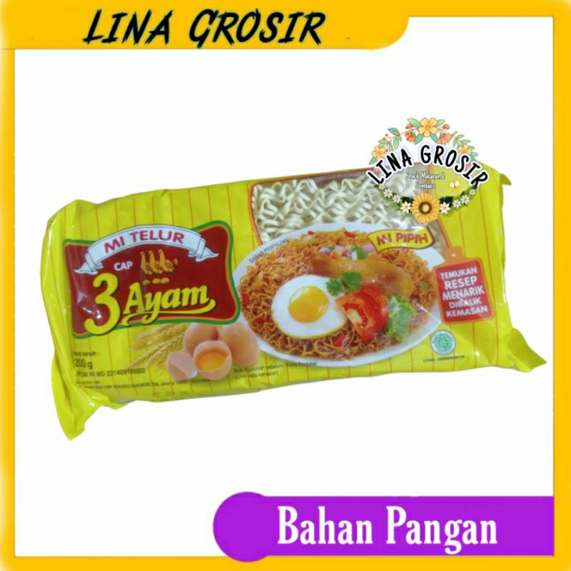 

Mie Telur Cap 3 Ayam 200gr