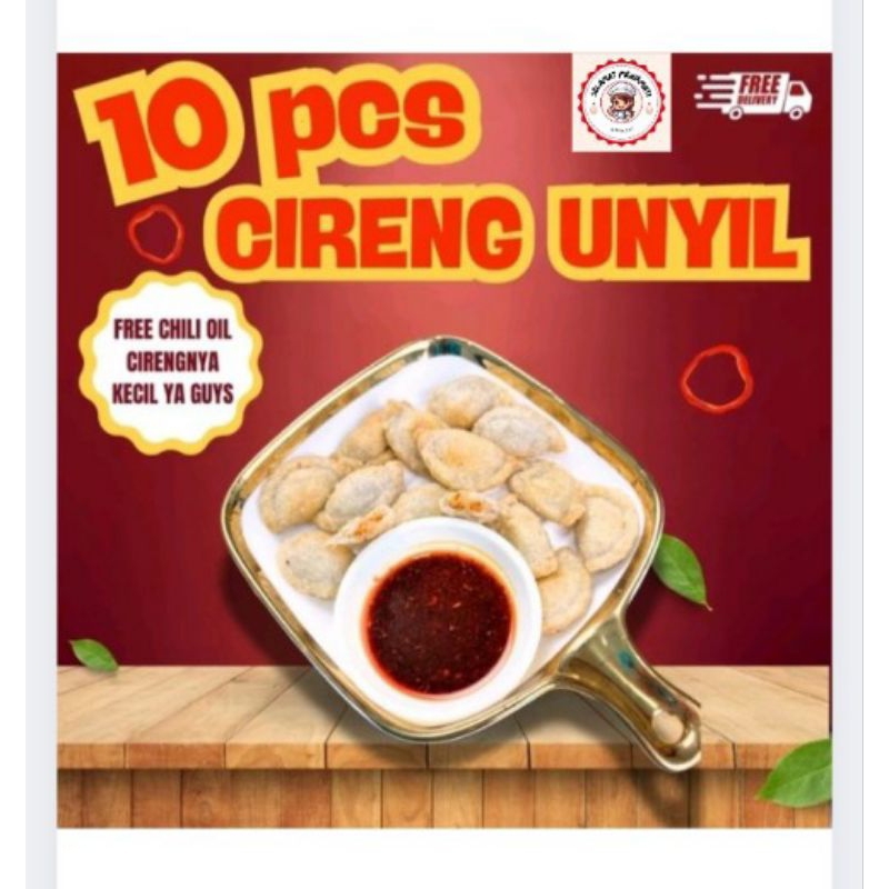 

1 Pack isi 10 Pcs Cireng unyil(mini) Isi Ayam Suwir Free Bumbu Chili Oil + Kaldu